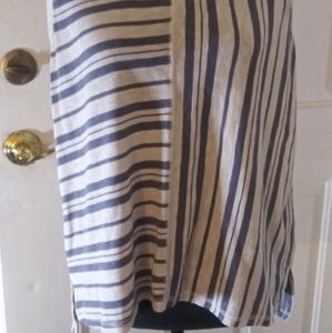 Blue and off white with cross striped shirt